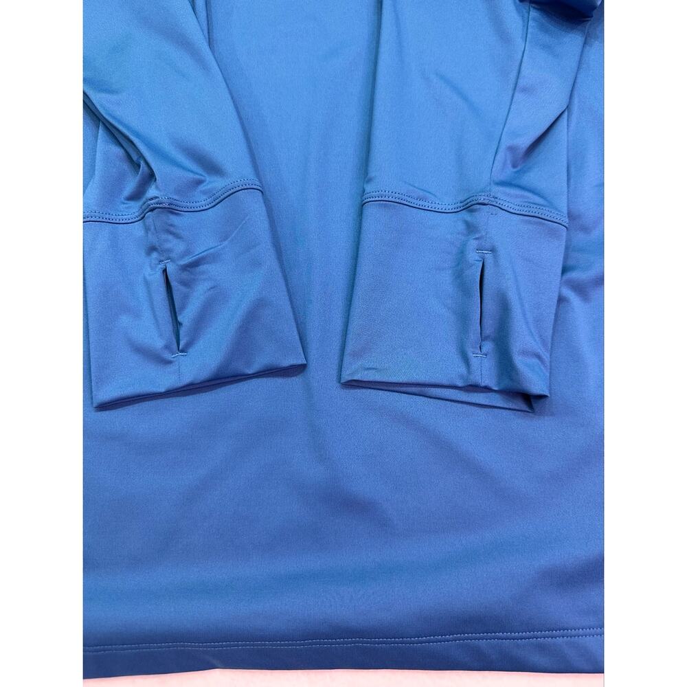 Peloton Men’s Blue Warm Up 1/4 Zip Performance Pullover Thumbholes Size XL - Picture 11 of 13